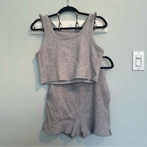 Waffle-Knit shorts set